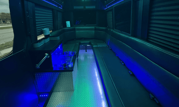 Mercedes Sprinter limousine interior